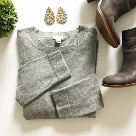 J. Crew Sweaters - J.Crew Grey Wool Blend Crew Neck Sweater